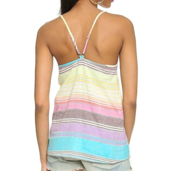 Mara Hoffman Gauze Rainbow Stripe Tank Top XS - Picture 7 of 7